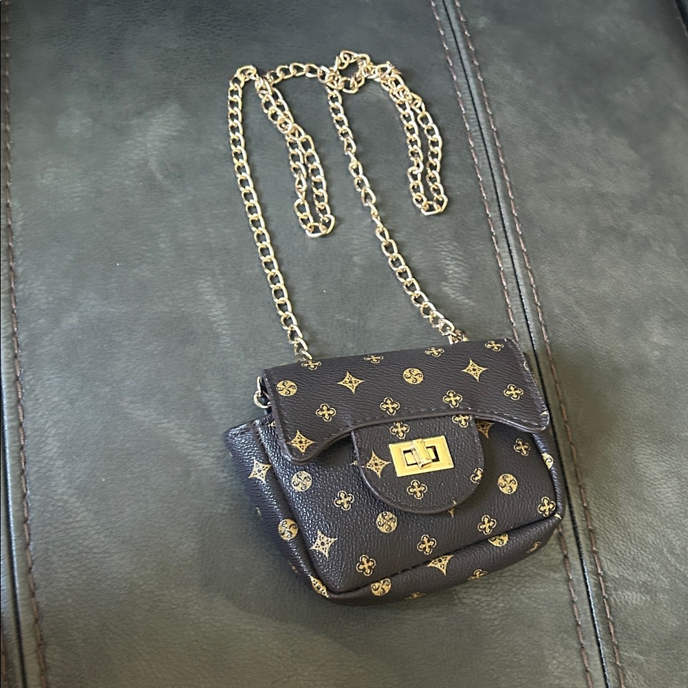 Luxury Designer Black and Gold Chain Bag